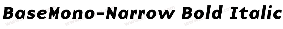 BaseMono-Narrow Bold Italic字体转换